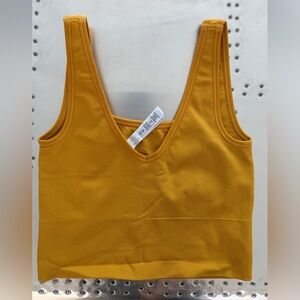 Athleta Mustard Ribbed Tank Top